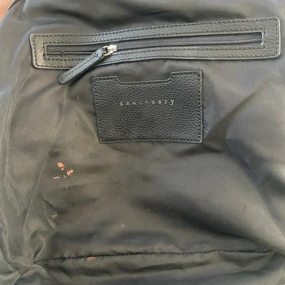 Sanctuary Black Leather Backpack Purse 100% Leather - Picture 9 of 9